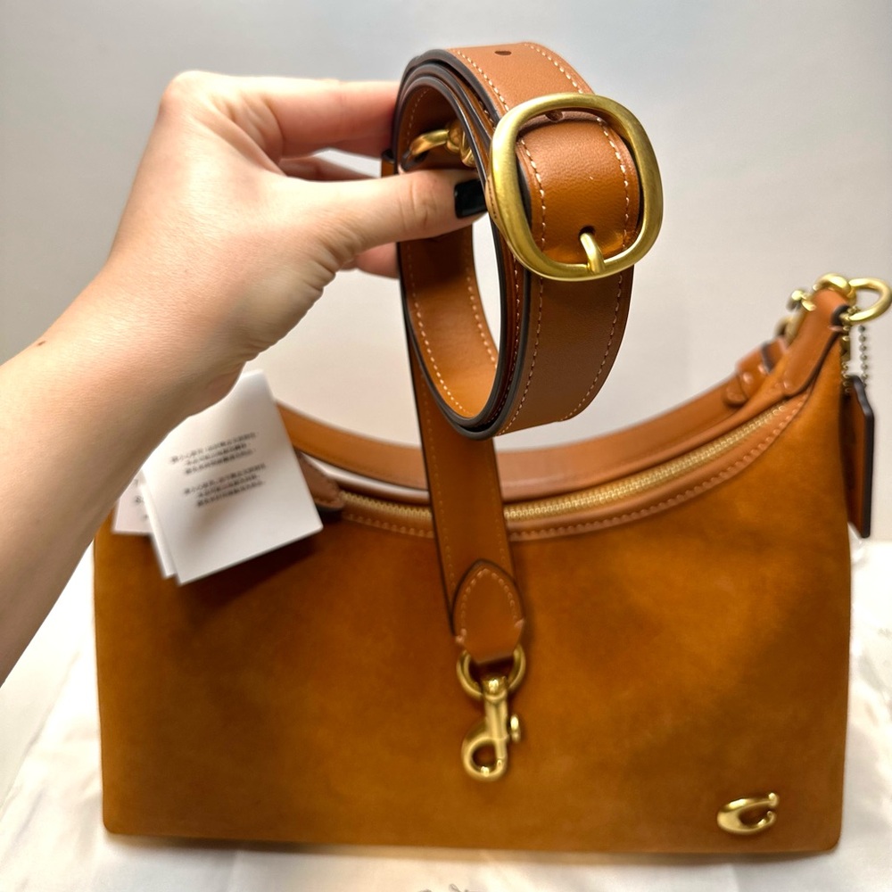 ✅Sold✅ Coach Juliet Hobo Bag – Burnished Amber Suede – Like New - Picture 14 of 17